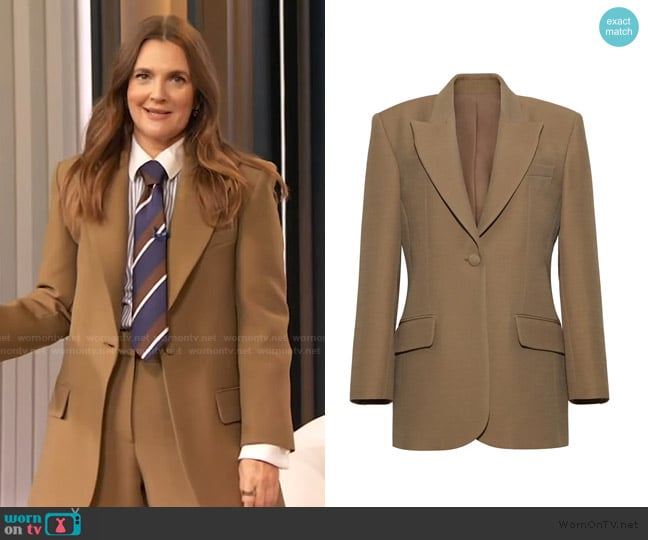 Adam Lippes Brody Jacket worn by Drew Barrymore on The Drew Barrymore Show