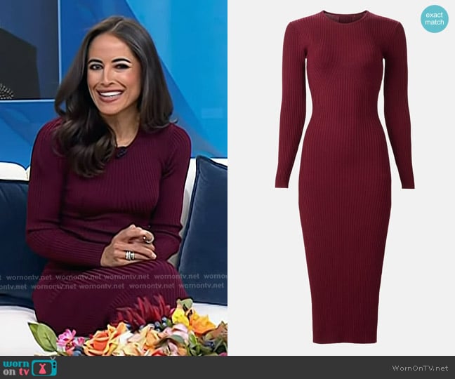 Adam Lippes Geo Knit Midi Dress worn by Kaylee Hartung on Today