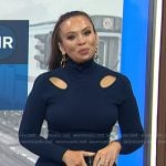 Adelle’s navy cutout turtleneck dress on Today