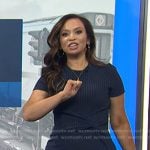 Adelle’s navy striped dress on Today