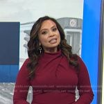 Adelle’s red mock neck dress on Today