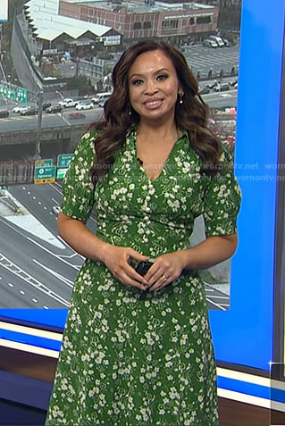 Adelle’s green floral dress on Today