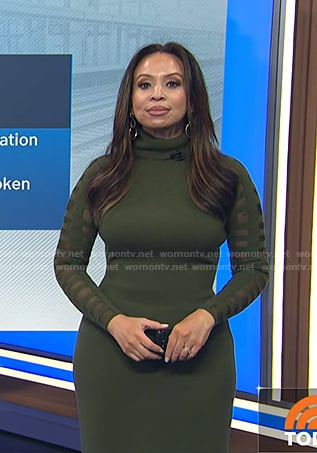 Adelle's green turtleneck sweater dress on Today
