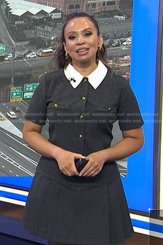 Adelle’s grey collared mini dress on Today
