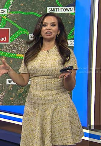 Adelle's yellow tweed dress on Today