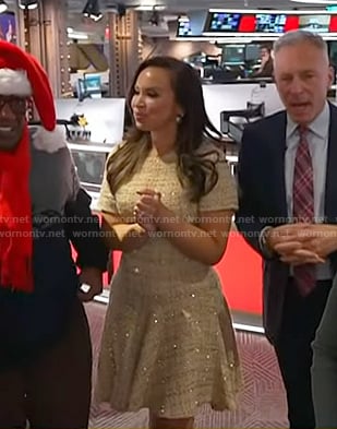 Adelle's yellow tweed dress on Today