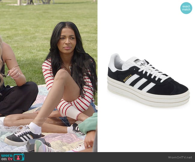 Adidas Gazelle Bold Shoes worn by Layla Taylor on The Secret Lives of Mormon Wives