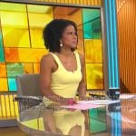 Adriana Diaz’s yellow midi tank dress on CBS Mornings