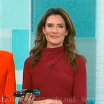 Adriane Kiss’ red turtleneck dress on CBS Mornings