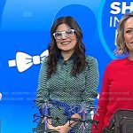 Adrianna’s green geometric print shirtdress on Today