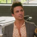Gio’s orange printed shirt on Selling the OC