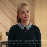 Ainsley’s sweater with floral embroidered collar on Loot