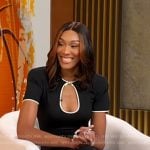 A’ja Wilson’s black keyhole dress on Good Morning America