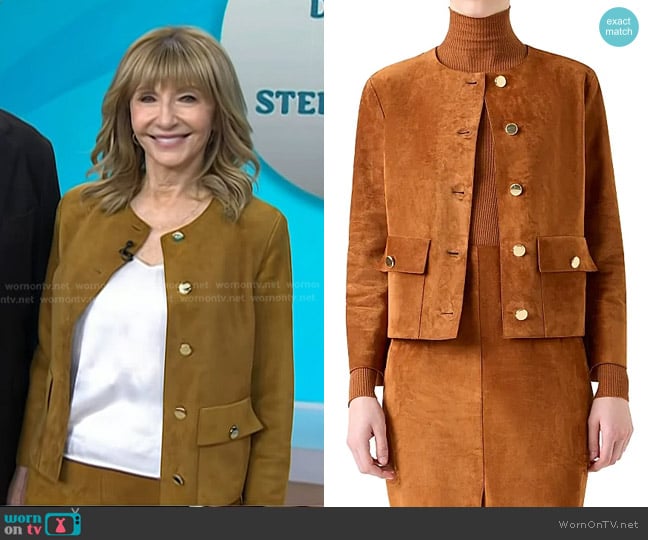 Mary Steenburgen’s camel suede jacket on Today Mary Steenburgen’s camel suede jacket on Today