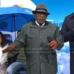 Al Roker’s dark green rain coat on Today