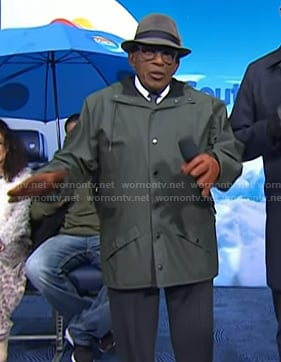 Al Roker's dark green rain coat on Today