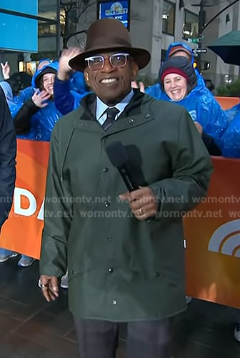 Al Roker's dark green rain coat on Today