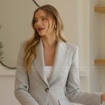 Alanna’s gray blazer and pants on Selling Sunset