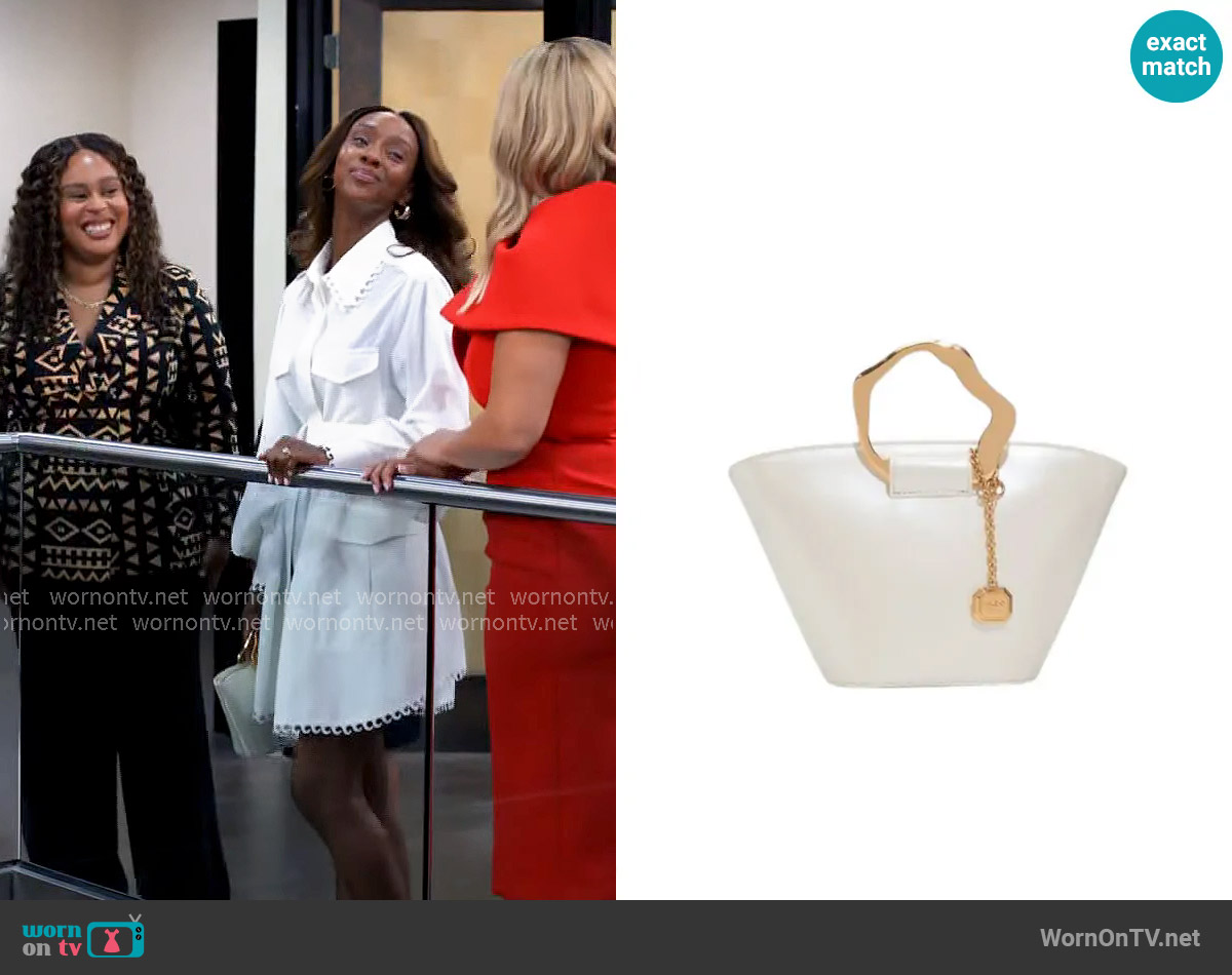 Aldo Goldenview Bag worn by Karen Mott (Ebony Obsidian) on Tyler Perrys Sistas