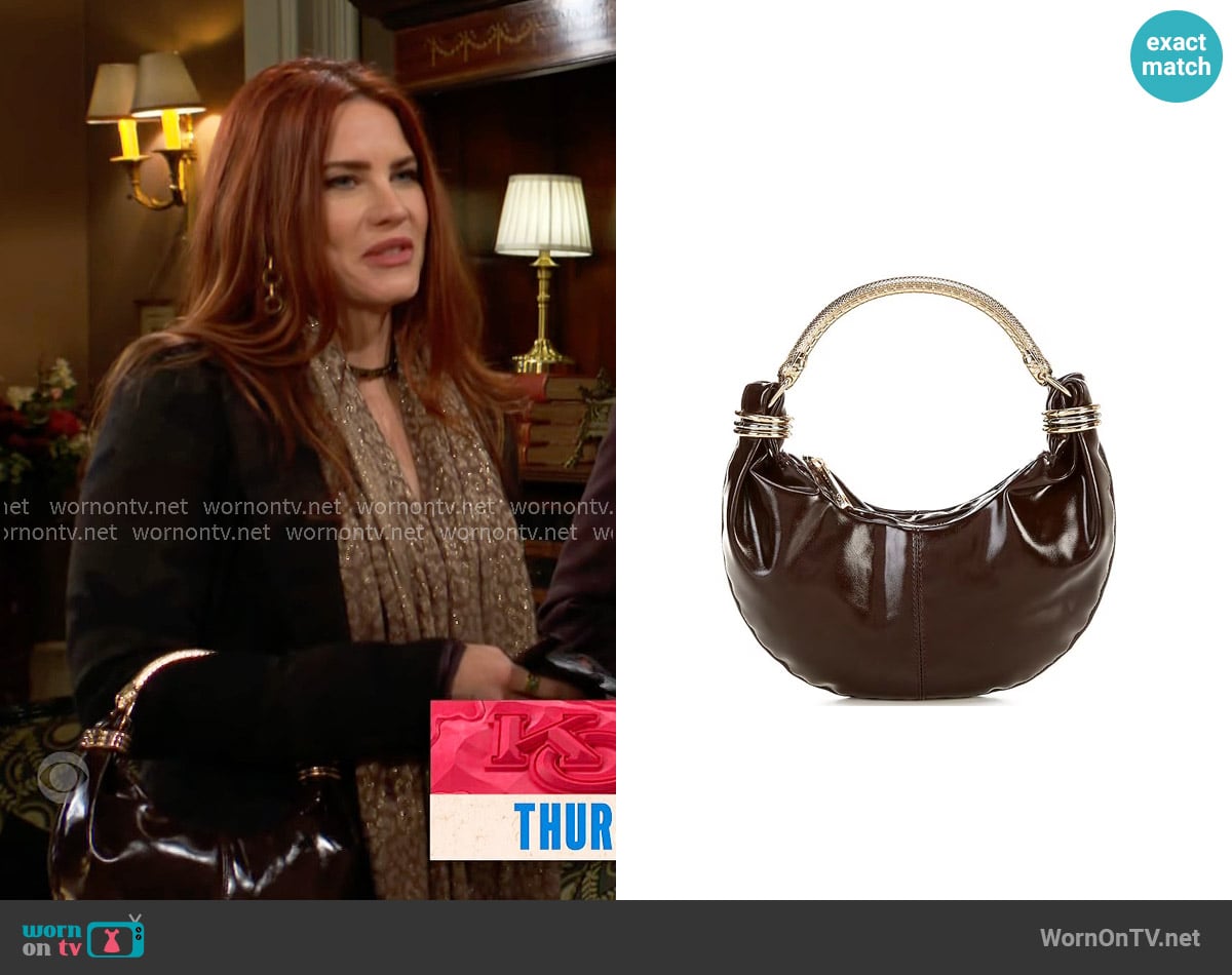 Aldo Kemberlyyx Medium Crecent Shoulder Bag worn by Sally Spectra (Courtney Hope) on The Young and the Restless