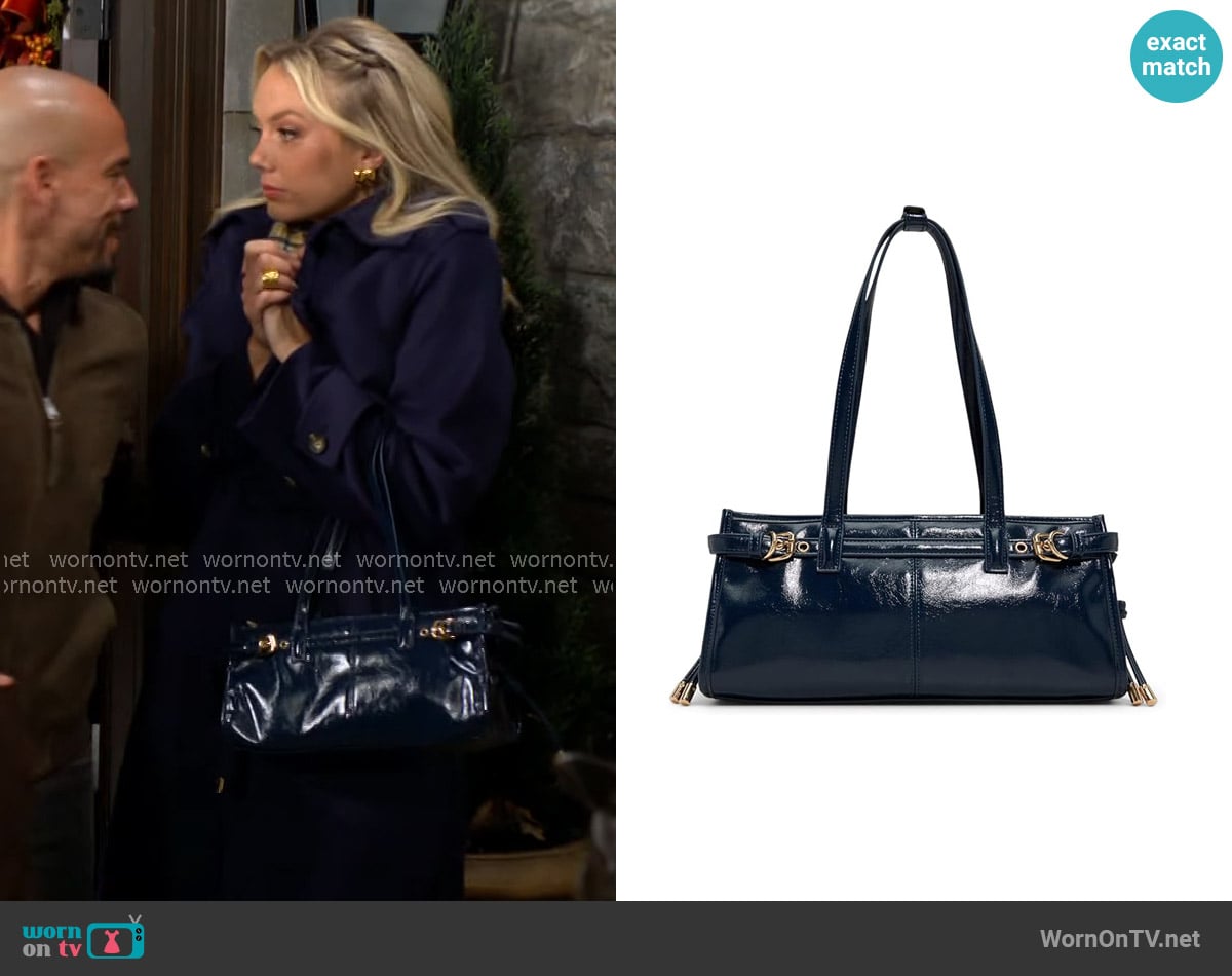 Aldo Lazarosx Bag in Navy worn by Abby Newman (Melissa Ordway) on The Young and the Restless