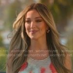 Alex’s abstract print dress on Selling the OC