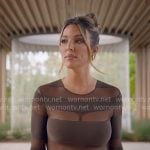 Alex’s brown mesh striped dress on Selling the OC