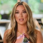 Alex’s printed halter confessional dress on Selling the OC