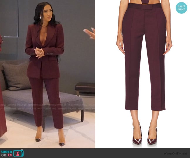 Alex Perry Straight Crop Trouser worn by Bre Tiesi on Selling Sunset