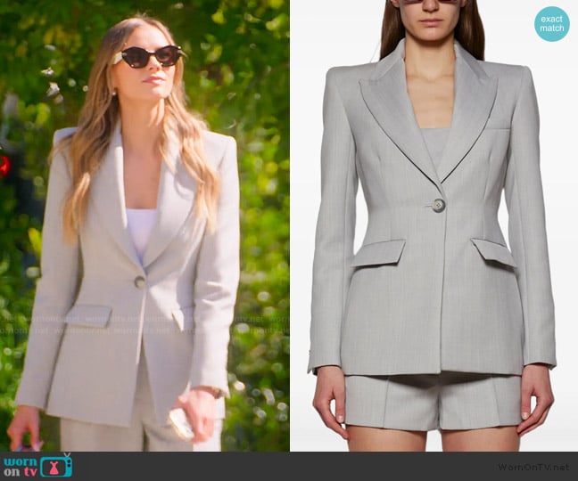 Alex Perry Wool-blend blazer worn by Alanna Gold on Selling Sunset