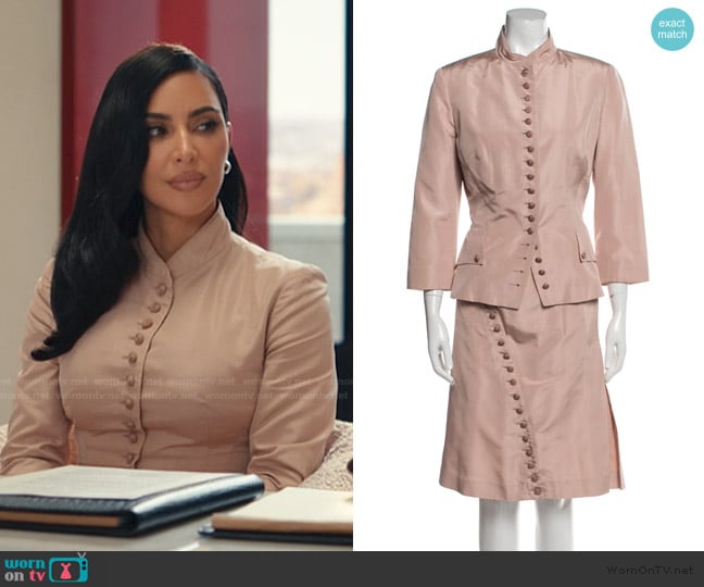 Alexander McQueen 2002 Vintage Skirt Set worn by Allura Grant (Kim Kardashian) on Alls Fair