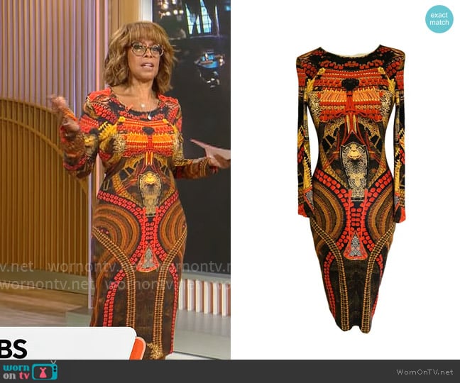 Alexander McQueen A/W 2010 Dress worn by Gayle King on CBS Mornings