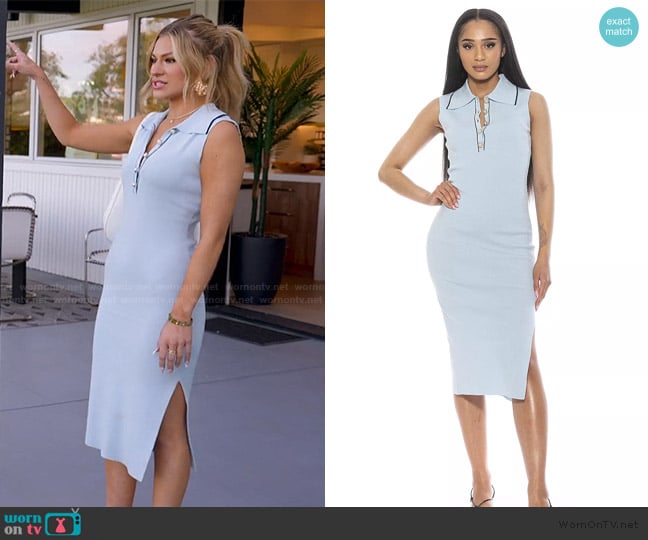 Alexia Admor Myah Sleeveless Collared Midi Dress worn by Fiona Belle (Fiona Belle) on Selling the OC