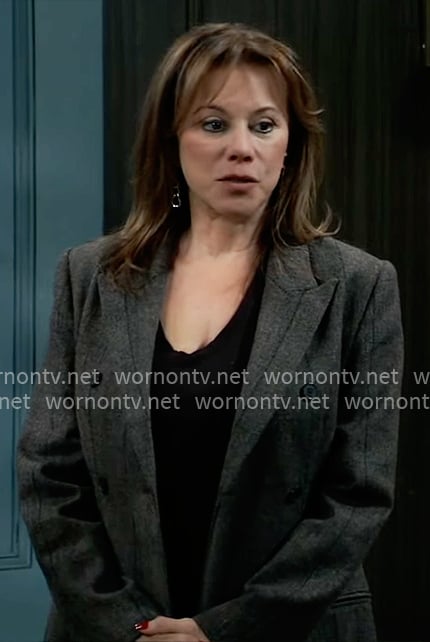 Alexis' plaid blazer on General Hospital