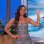Alexis’s silver embellished mini dress on The Price is Right
