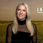 Ali Larter’s black sheer top on Access Hollywood