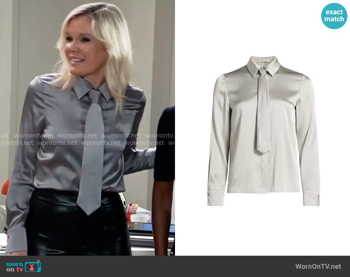 Alice + Olivia Brady Shirt worn by Ava Jerome (Maura West) on General Hospital