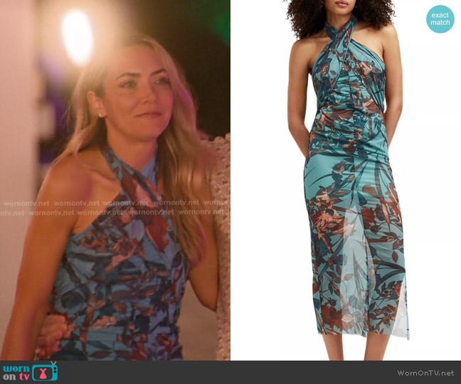 All Saints Kaih Batu Halter Dress worn by (Tiffany Helou) on Selling the OC