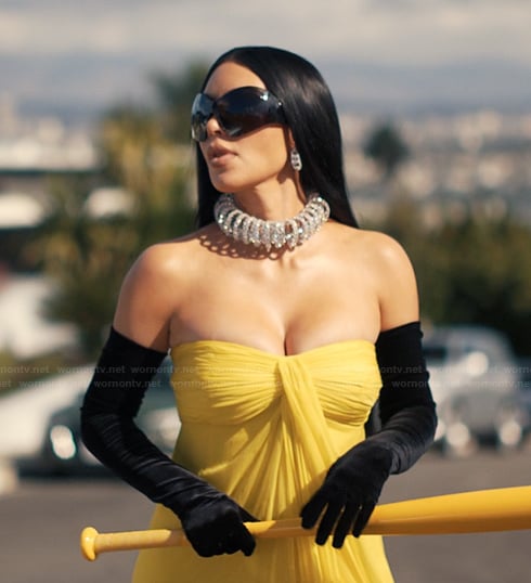 Allure's yellow drape dress on Alls Fair