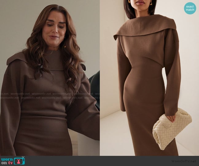 Altuzarra Stunt Reversed Knit Maxi Dress worn by Juliana Morse (Brooke Shields) on Alls Fair