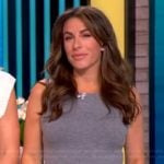 Alyssa’s gray lace sleeveless dress on The View