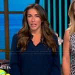 Alyssa’s navy mini dress on The View