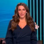 Alyssa’s navy wrap dress on The View
