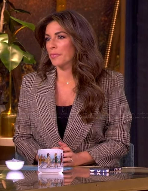 Alyssa’s plaid blazer on The View