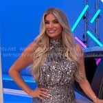 Amber’s silver sequin dress on The Price is Right