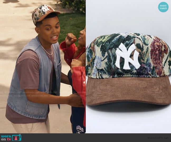 American Needle Negro League Baseball Patterned Jacquard Hat Cap Snapback worn by Will Smith (Jabari Banks) on Bel-Air