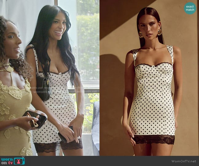 American Threads Claudelle Bodycon Mini Dress worn by Layla Taylor on The Secret Lives of Mormon Wives