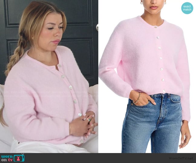 American Vintage Vitow button-front cardigan worn by Jen Affleck on The Secret Lives of Mormon Wives