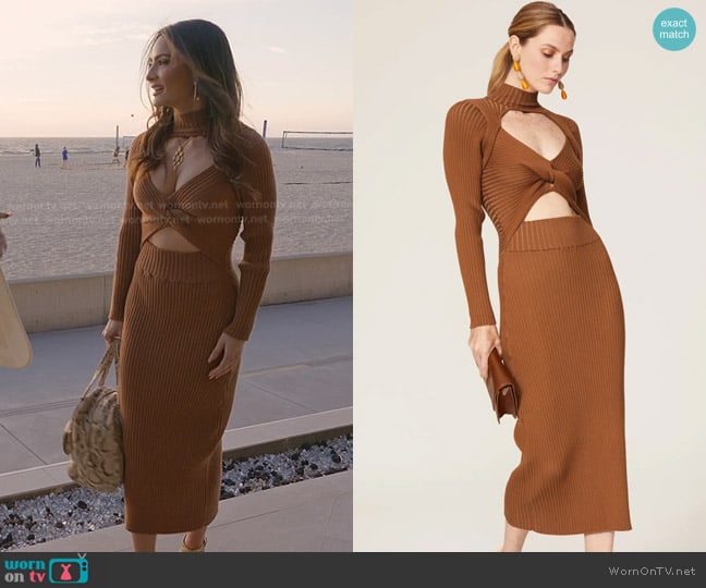 Amur Guadalupe Cutout Knit Dress worn by Sandra Vergara on Selling Sunset