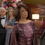 Amy’s metallic gown on The Young and the Restless